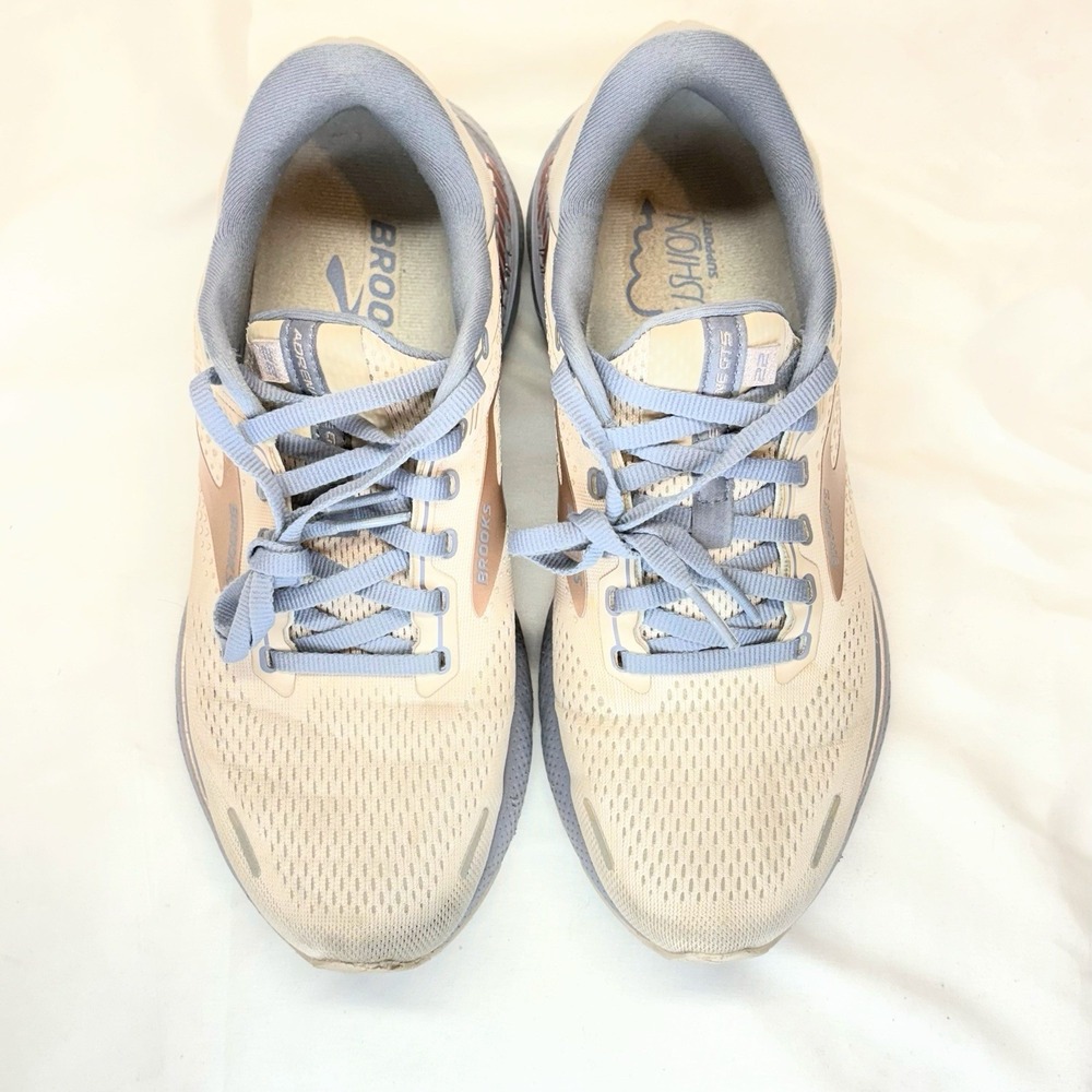 Brooks Adrenaline GTS 22 Shoes Women's Beige Blue Running Sneakers Size 9 - Picture 9 of 16